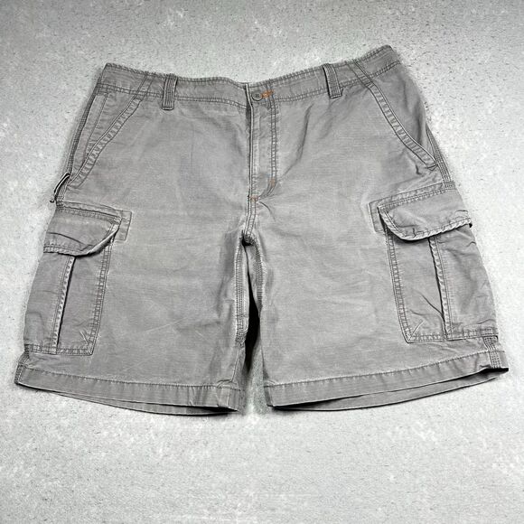 LL Bean Cargo Shorts Men’s 38 Gray Outdoors Hiking Fishing Work Wear Casual - Picture 1 of 10